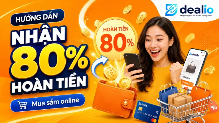 Hướng dẫn nhận đến 80% hoàn tiền khi mua sắm online cùng Dealio.vn