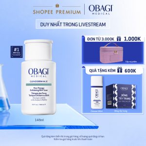 [Voucher SVIP 18%] Toner tẩy tế bào chết, làm sạch mụn BHA Obagi Clenziderm M.D. Exfoliating 148ml