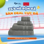 Khăn Tắm, Khăn Gội, Khăn Mặt Royal Towel Sợi Cotton Mềm Mịn