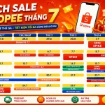 Lịch săn sale shopee tháng 7 năm 2026