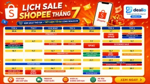 Lịch săn sale shopee tháng 7 năm 2026